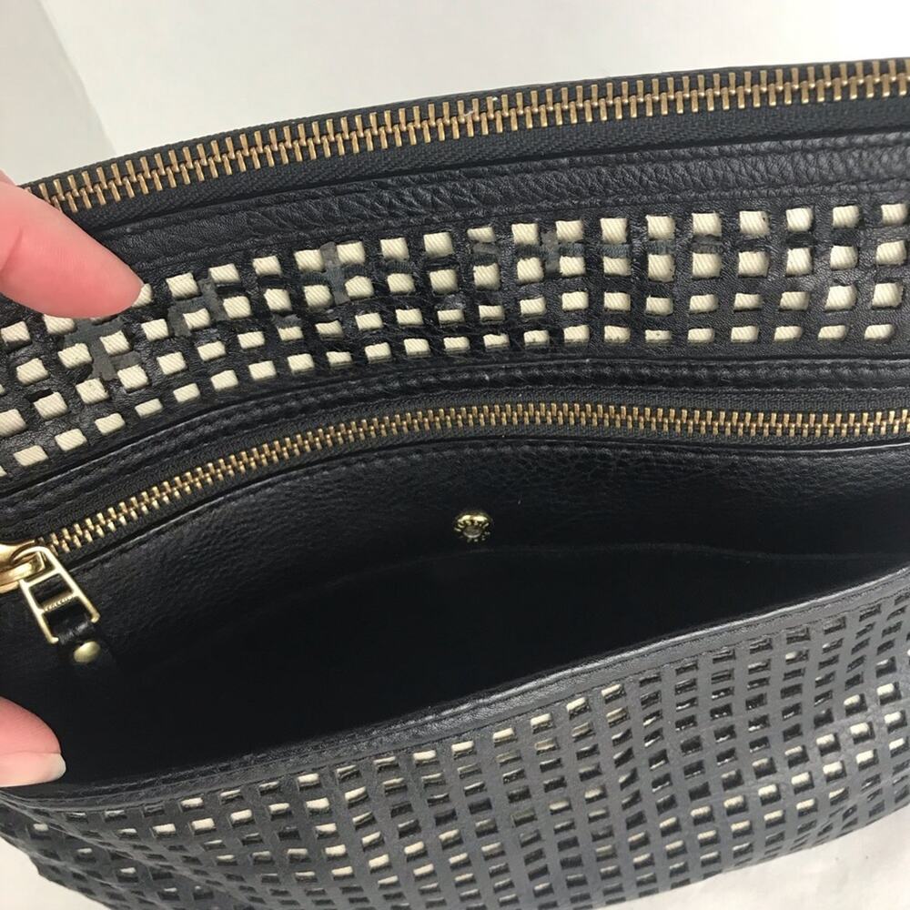 Fossil Black Leather Cut Out Crossbody Bag - Picture 6 of 12